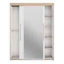 Tulle Ντουλάπα με δύο Συρόμενες Πόρτες 153x60x200εκ. Λευκό / Blond oak