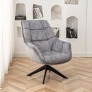 Volter Πολυθρόνα Περιστρεφόμενη 80x98x98εκ. Light Grey Velvet