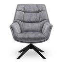 Volter Πολυθρόνα Περιστρεφόμενη 80x98x98εκ. Light Grey Velvet
