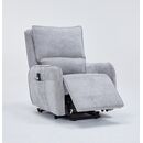 Zen Πολυθρόνα Relax Lift 81,5x96x105εκ. με Ηλεκτρική Ανάκλιση Γκρι Ύφασμα