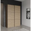 Alhabra Ντουλάπα με 2 Συρόμενες Πόρτες  148x59,9x223,7εκ. Royak oak / Black