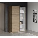 Alhabra Ντουλάπα με 2 Συρόμενες Πόρτες  148x59,9x223,7εκ. Royak oak / Black