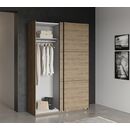 Alhabra Ντουλάπα με 2 Συρόμενες Πόρτες  148x59,9x223,7εκ. Royak oak / Black