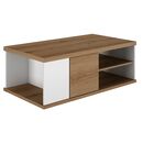 Otello Τραπεζάκι Σαλονιού 110x60x40εκ. Helvezia oak / Λευκ΄ό
