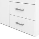 Space Ντουλάπα με 2 Πόρτες και 3 Συρτάρια 77,6x49,5x175,4εκ. Λευκό