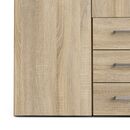 Space Ντουλάπα με 4 Πόρτες και 3 Συρτάρια 154x49,5x200,4εκ. Δρυς