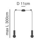 Se21-nm-4-nm2 Adept Tube Nickel Matt Pendant+