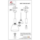 Se21-nm-4-nm2-ms2 Adept Tube Nickel Matt Pendant Black Metal Shade+