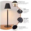 Se led 35 Aoki Black Table Battery Lamp led Rechargeable 8,5x13cm 3w 1800mah 3000k Charging tim