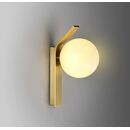 Se21-gm-15 Kelia Wall Lamp Brass and Opal e14 12x15x22cm Ip20 220v 2 Years Warranty