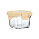 Estia Φαγητοδοχειο Click&seal Γυαλινο 160ml 18.9x14.5x6.7cm με Καπακι Πλαστικο Ivory