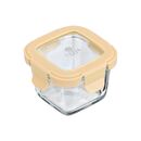 Estia Φαγητοδοχειο Click&seal Γυαλινο 160ml 18.9x14.5x6.7cm με Καπακι Πλαστικο Ivory