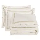 Das Home Παπλωματοθηκη σετ Υπερδιπλη Executive 1699 Ivory
