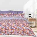 Das Home σετ Σεντονια Υπερδιπλα με Λαστιχο Casual 5430 Orange, Purple