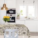 DAS HOME ΤΡΑΠΕΖΟΜΑΝΤΗΛΟ 140Χ220 0721 ΚΡΕΜ, ΜΑΥΡΟ