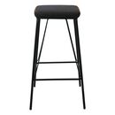Panton Σκαμπό Bar, Μέταλλο Βαφή Μαύρο, pu Απόχρωση Vintage Black
