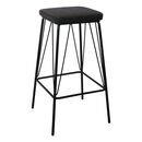 Panton Σκαμπό Bar, Μέταλλο Βαφή Μαύρο, pu Απόχρωση Vintage Black