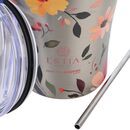 Estia Θερμος Coffee mug Save the Aegean 350ml silver Botanic