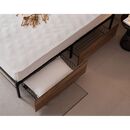 Pallet Κρεβάτι Διπλό-Συρτάρια, για Στρώμα 160x200cm, Μέταλλο Βαφή Μαύρο, Antique oak
