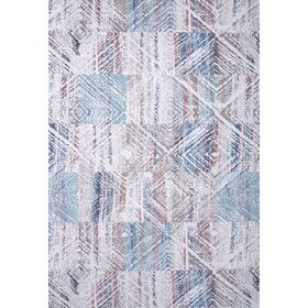 Χαλί Monza 8070/110 Εκρού Μπεζ Μπλε Ρόμβοι - 2,20x3,20 Colore Colori