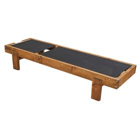 Leda Ξαπλωστρα Ξυλ./textilene 2x2 70x200x35εκ. Καρυδι