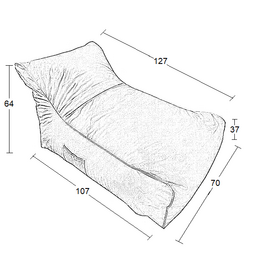 Derek Πουφ Grey Υφασμα 70x107x64εκ.