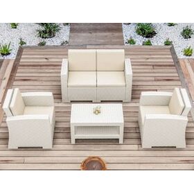Monaco White 2θεσ.καναπες με Μαξ. Πολ/νιου