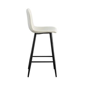 Σκαμπό Μπάρ 4τμχ Nero off White Ύφασμα 47x49x72-104εκ.