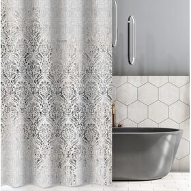 Κουρτίνα Μπάνιου Yvonne Silver 180x185 guy Laroche  100% Polyester, Water Repellant