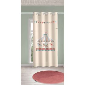Παιδική & Βρεφική Κουρτίνα Soft-Touch Carousel με Τρουκς 160x240 Saint Clair Beige 100% Πολυεστέρας