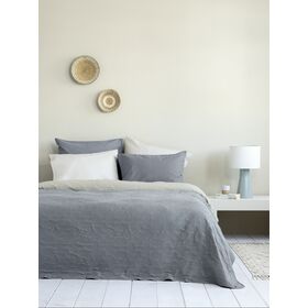 Κουβερλί Υπέρδιπλο 220x240 - Avana oat Beige / Medium Gray Nima Home 220x240