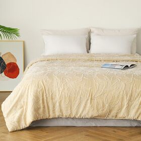 Κουβερλι Υπερδιπλο Kira Beige 220x240