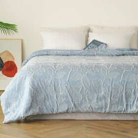 Κουβερλι Υπερδιπλο Ariel Light Blue 220x240