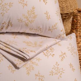 Σετ Κατωσεντονο Sylvie Beige (2 Τεμ.) Ημιδιπλο (λ) και Μαξιλαροθηκη Casual Line Mini(λ) 120x200+32