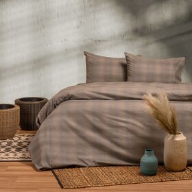 Παπλωματοθηκη Φανελενια Υπερδιπλη Solo Grey (225x245) 225x245