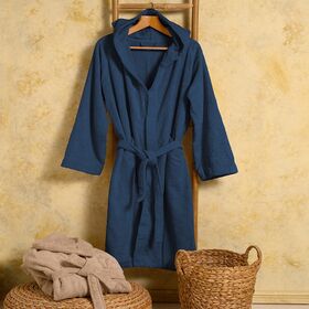 Μπουρνουζι Ενηλικων Bloom Navy Blue s