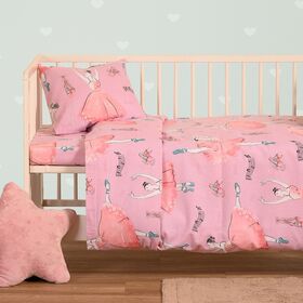 Σετ Σεντονια Φανελενια Κουνιας Ballet Pink (120x170) Winter Line Βαβυ 120x170