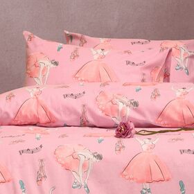 Σετ Μαξιλαροθηκες Φανελενιες Ballet Pink (53x72) Winter Line Kids 53x72