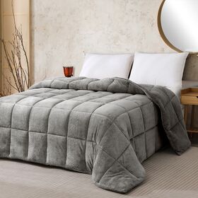 Κουβερτοπαπλωμα Υπερδιπλο Shelby Dark Grey (220x240) 220x240