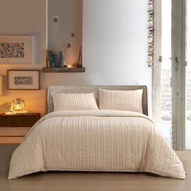 Σετ Παπλωματοθηκη (3 Τεμ.) Υπερδιπλη Luna Ecru (225x240) 225x240