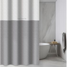 Κουρτίνα Μπάνιου Tokyo Silver 180x185 guy Laroche  100% Polyester, Water Repellant