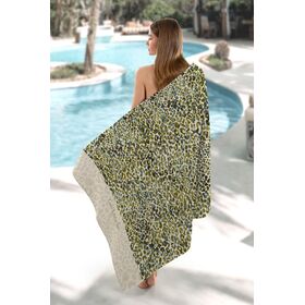 Πετσέτα Θαλάσσης Velour Printed 2301 Olive 100x175 guy Laroche  50% Cotton-50%polyester