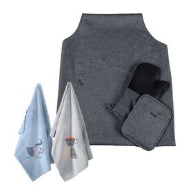Σετ 5τμχ Κουζίνας Cook set Anthracite guy Laroche  100% Polyester