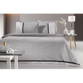 Σετ 3τμχ Παπλωματοθήκη Parma Grey Flannel 225x245 guy Laroche  100% Cotton Flannel