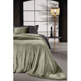 Σετ 2τμχ Κουβέρτα Velvet Khaki 250x240 guy Laroche  100% Flannel