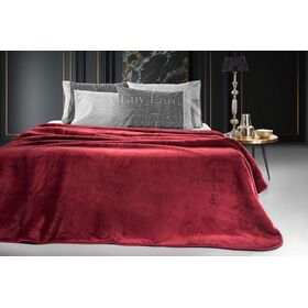 Κουβέρτα Logo Burgundy 160x220 guy Laroche  100% Polyester