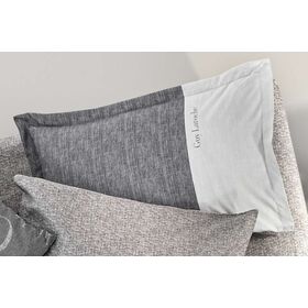 Ζεύγος Διακοσμητικές Μαξιλαροθήκες Symbol Grey 50x70 guy Laroche  100% Microsuede