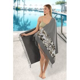 Πετσέτα Θαλάσσης - Παρεό Pestemal 20 Anthracite 90x170 guy Laroche  100% Cotton
