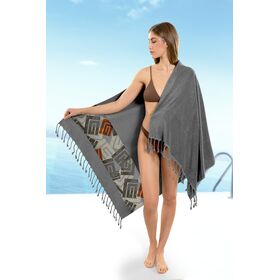 Πετσέτα Θαλάσσης - Παρεό Pestemal 22 Anthracite 90x170 guy Laroche  100% Cotton