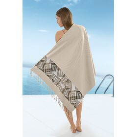 Πετσέτα Θαλάσσης - Παρεό Pestemal 22 Beige 90x170 guy Laroche  100% Cotton